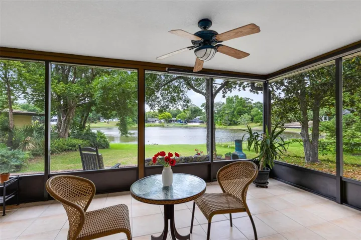Lake views from covered and screened patio!