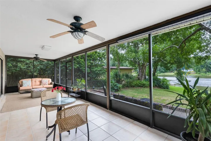 Lake views from covered and screened patio!