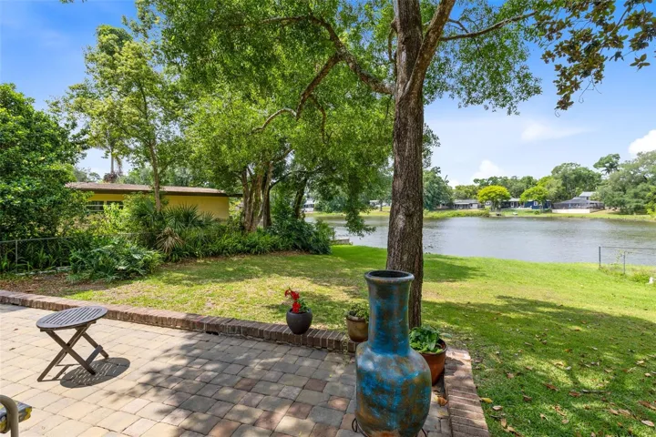 Huge lakefront yard with paver patio!