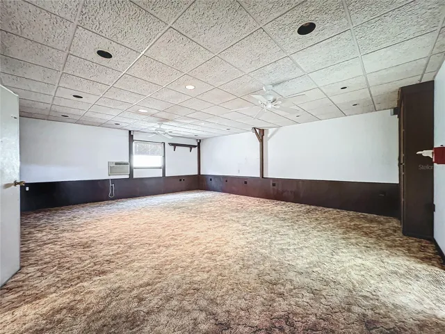 Man cave in back of garage