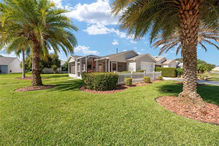 Extended Covered and open patio on a Corner Lot