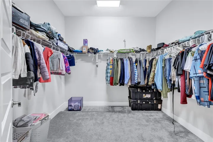 Walk-in closet for the primary bedroom