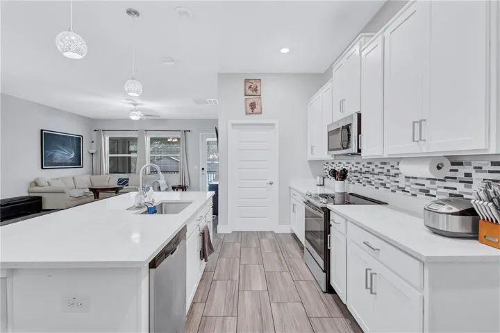 Bright kitchen with large island