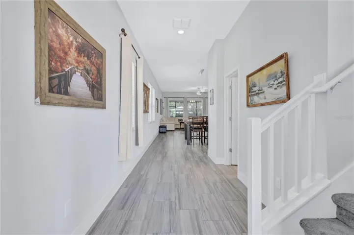 Hallway upon entering the home