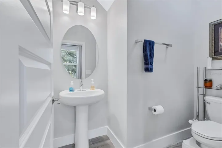 Half bath on the first floor