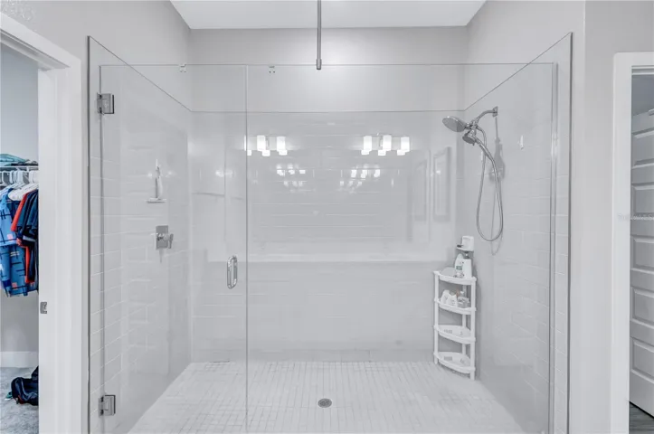 Spacious shower in the ensuite bathroom
