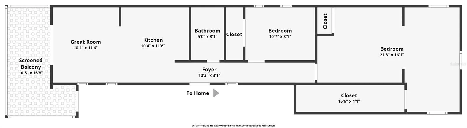 Upstairs unit with porch