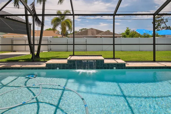 Water feature for the pool