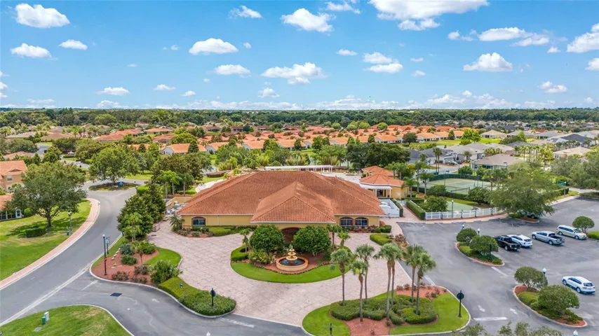 Clubhouse, resort style pool and tennis courts