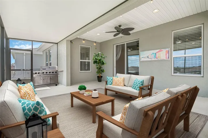 VIRTUALLY STAGED TO SHOW POTENTIAL OF SPACE & HAS DEDICATED GAS/WATER LINE FOR SUMMER KITCHEN