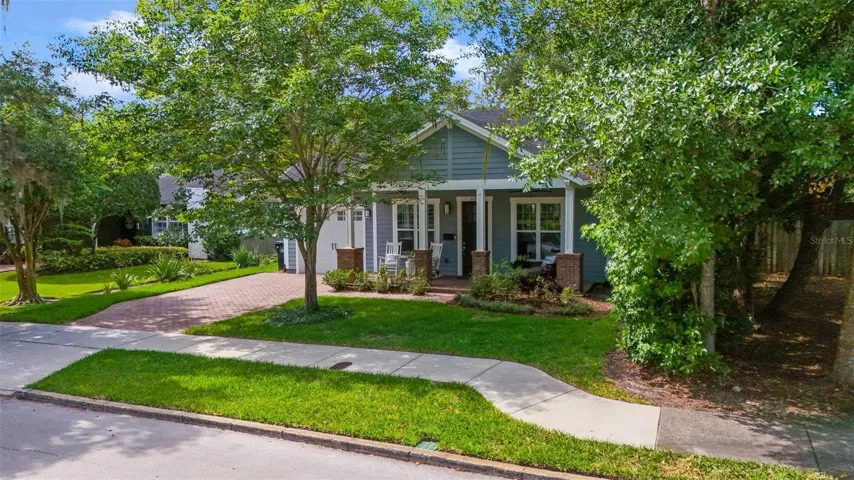 Paver drive and walk way. Single car garage with room for storage