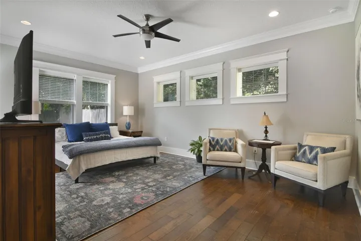 Primary suite with sitting area