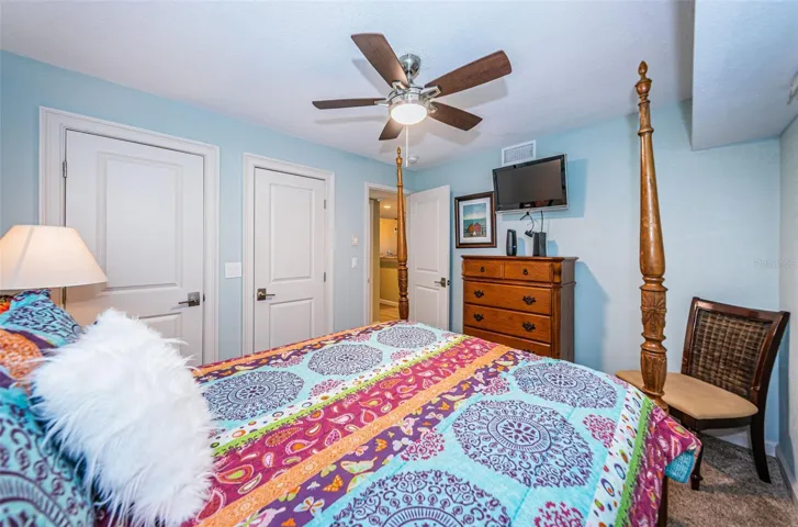 .. Guest Bedroom Looking Out.. Bedroom is Steps from Guest Bathroom. Open Door to Hallway..
