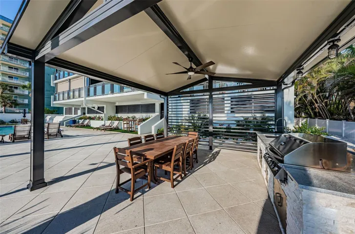 .. Covered Shaded  Kitchen Area ..