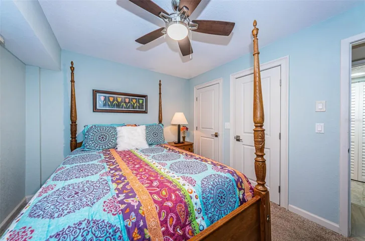 .. Guest Bedroom  ( L 12.1 x W 9.1  ) Looking In.. New Wall Finish - New Carpeting - New Lighting - Plus 2 New Closets.