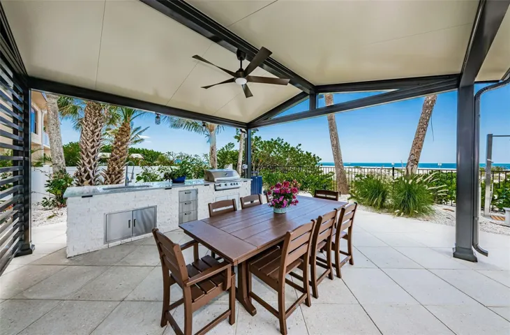 .. New Shaded Outdoor Kitchen Area. Go Catch some Lunch - Fresh Fish of the Day.. Looking West.