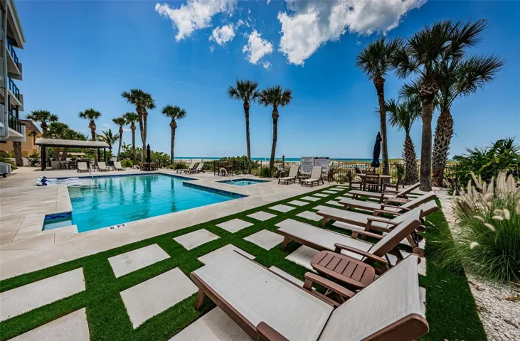 ... The Ladies at the Beach House Designed the Pool Area with about 8 Different Sitting & Lounging Areas for Privacy and Enjoyment.. Shot - NE Side of Pool.