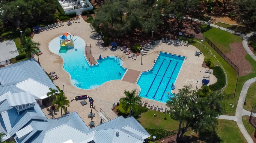 Aerial of community amenities