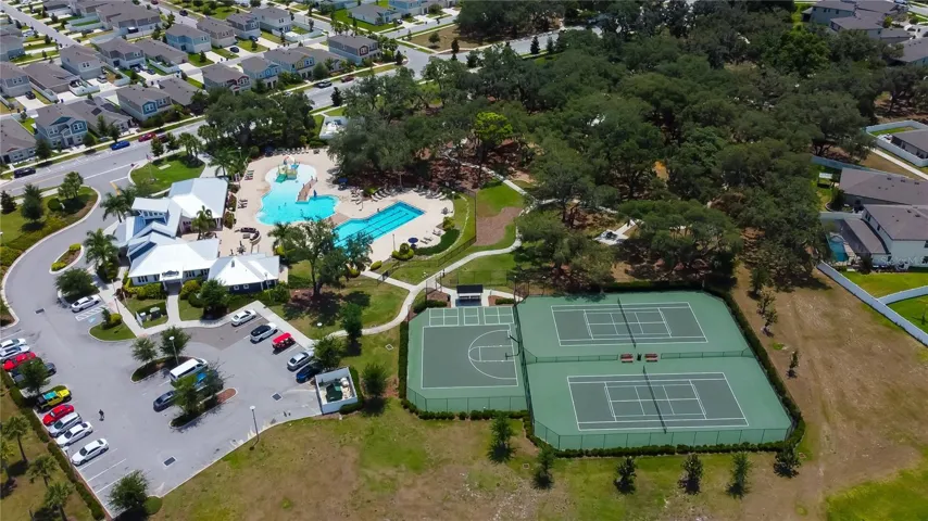 Aerial of community amenities