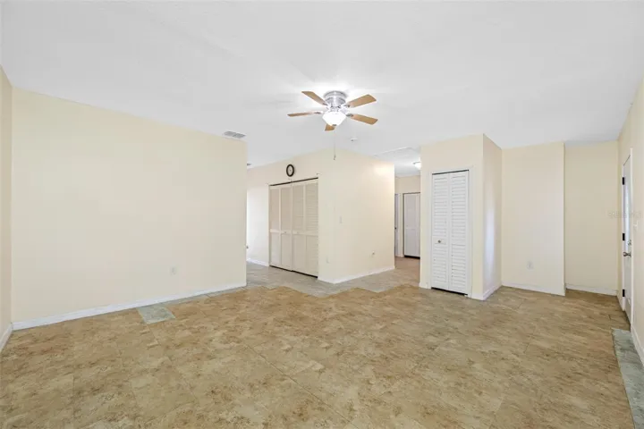 Living Room with Coat Closet.