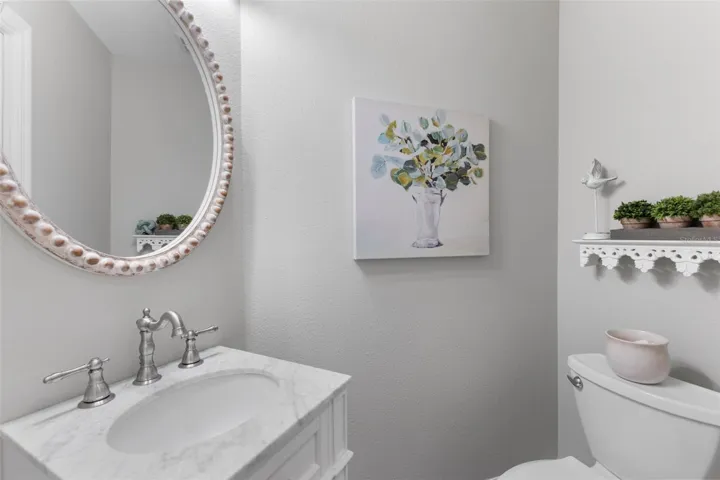 Downstairs half bathroom.