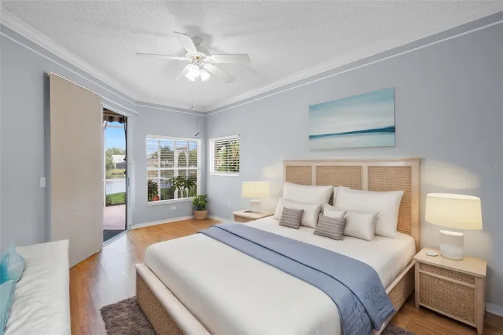 master bedroom staged