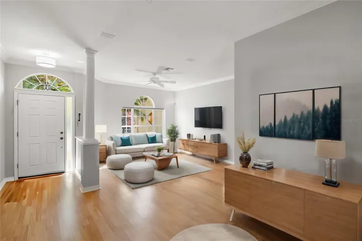 living room staged