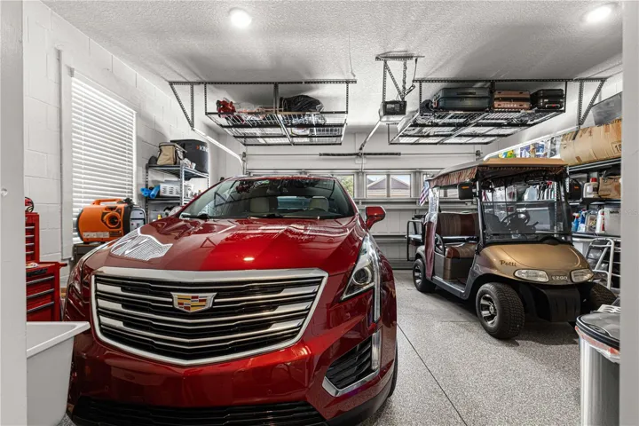 Overhead Storage & Attic Drop Down Stairs to Storage