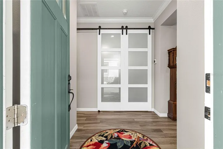 Entry Foyer - Custom Barn Door