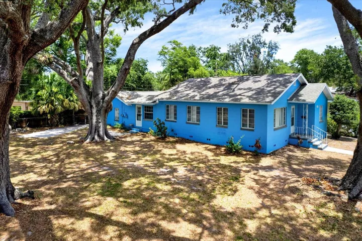Double lot with mature trees
