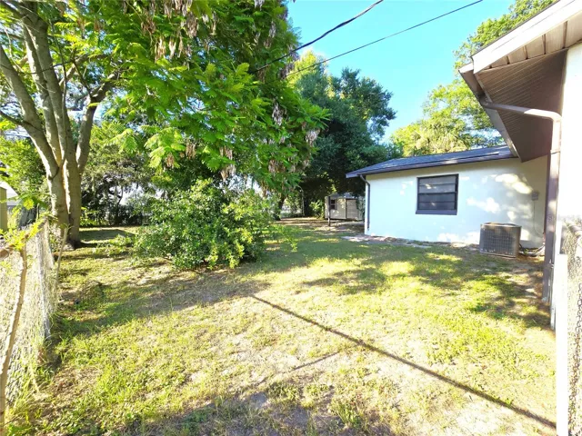 View of backyard from front left of home