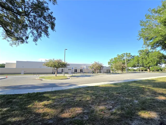 View of school At back fence line Of property.