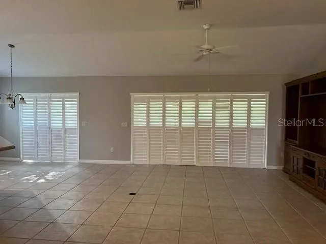 Sliding doors also sport the Plantation Shutters