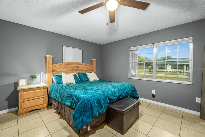 Primary bedroom- tile floors