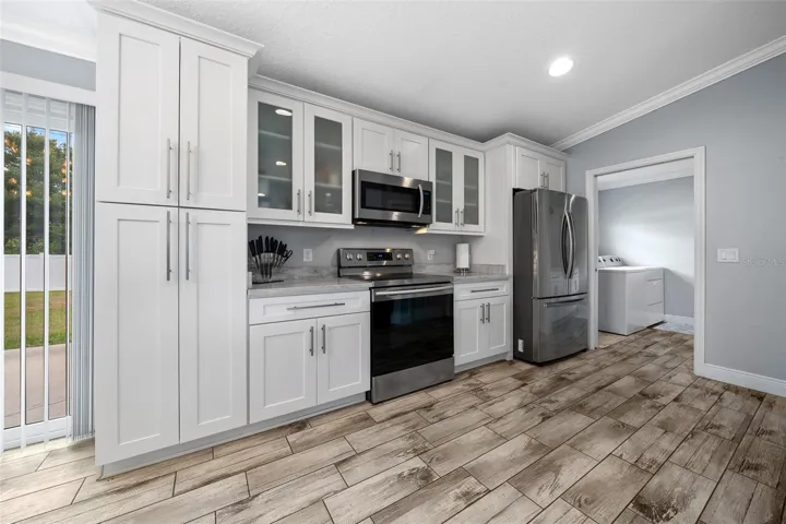 Kitchen into laundry/pantry room