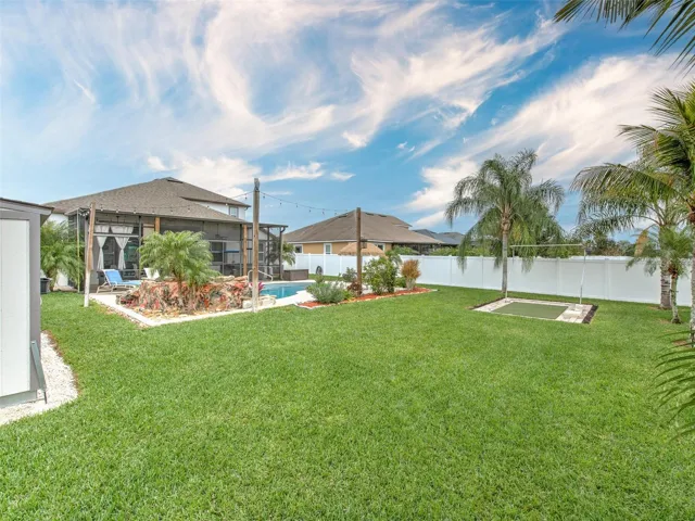 Back right corner of yard