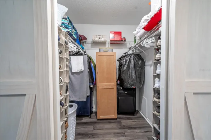 The large walk-in closet.