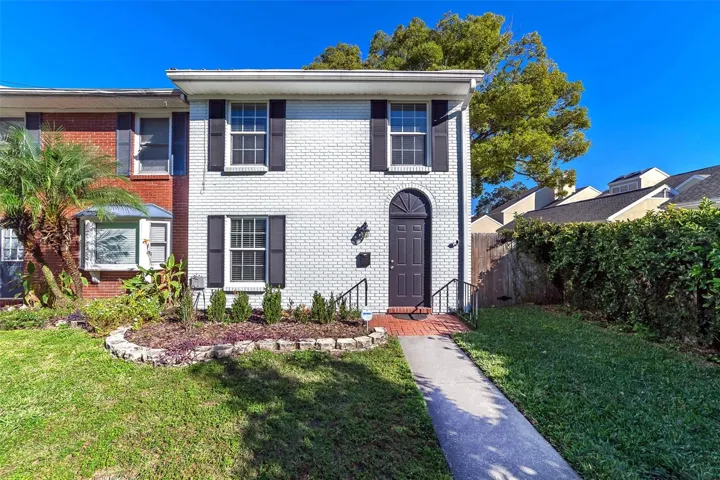 Front of the house. End unit.