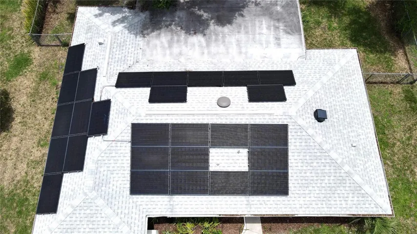 View of new solar electric system