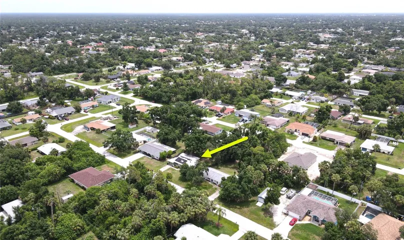Aerial view of home