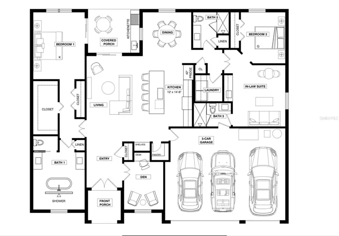 Floor Plan option w in-law suite private entrance