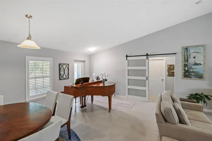 Beautiful details... Plantation shutters and a barn door to allow guests a little privacy