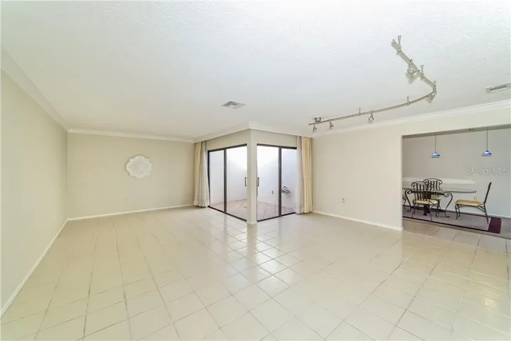 Large living room with atrium to let the light in