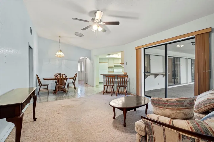 Dining nook and family room/den area off kitchen