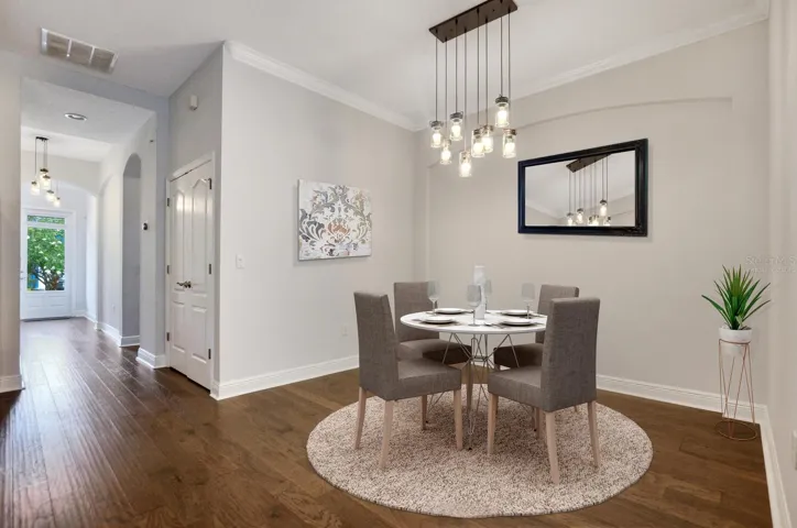 dining room virtually staged