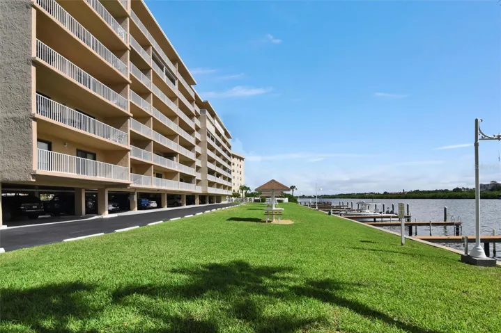 Building sits at the water bank