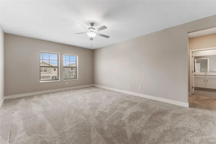 Generously sized Primary Suite