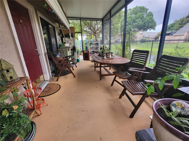 Inside the Covered, Screened Patio