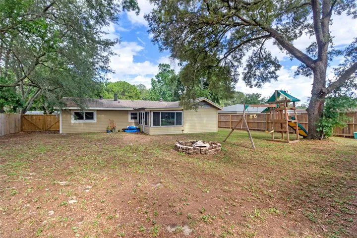 Large fenced-in backyard