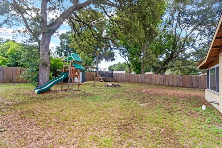 Large fenced-in backyard
